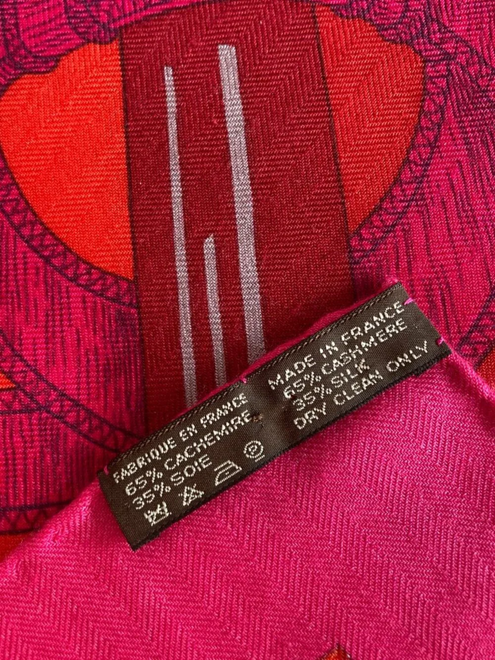Hermes Eperon d'Or Cashmere Silk Shawl Scarf